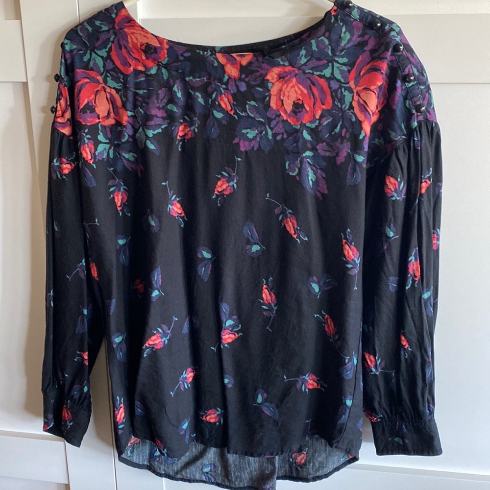 Anthropology Maeve Floral Blouse